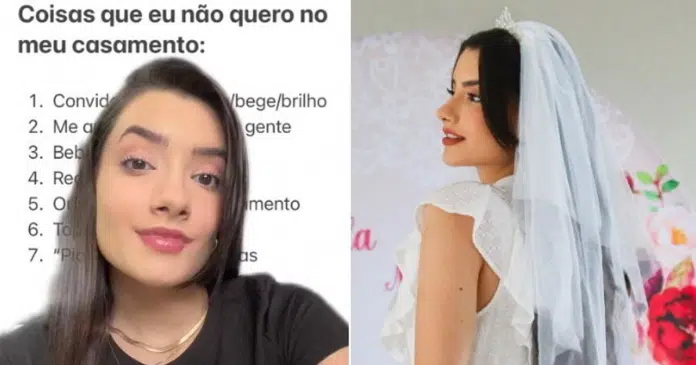 Noiva divide opiniões com proibições em seu casamento: “Não quero ninguém bebendo”