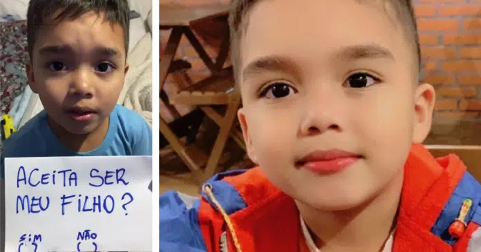 Garotinho tem reação comovente a pedido de adoção: “Aceita ser meu filho?”