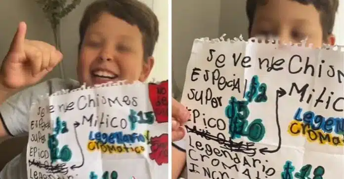 “Se você é bom em alguma coisa, não faça de graça”: menino viraliza por ‘vender fofoca’ na escola