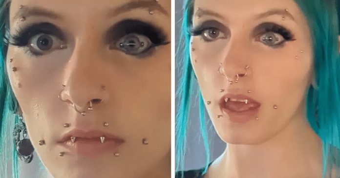 Mulher com piercing no olho revela detalhe emocionante sobre a jóia e viraliza