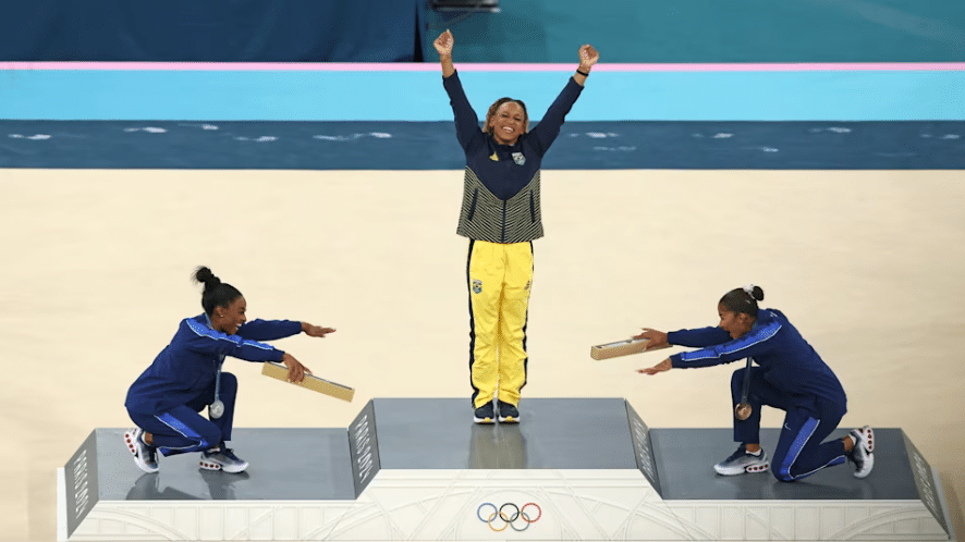 asomadetodosafetos.com - Rebeca Andrade conquista o ouro no solo e se torna a maior atleta olímpica da história do Brasil