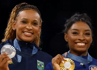 Simone Biles faz desabafo sobre Rebeca Andrade: “Não quero mais competir com ela”