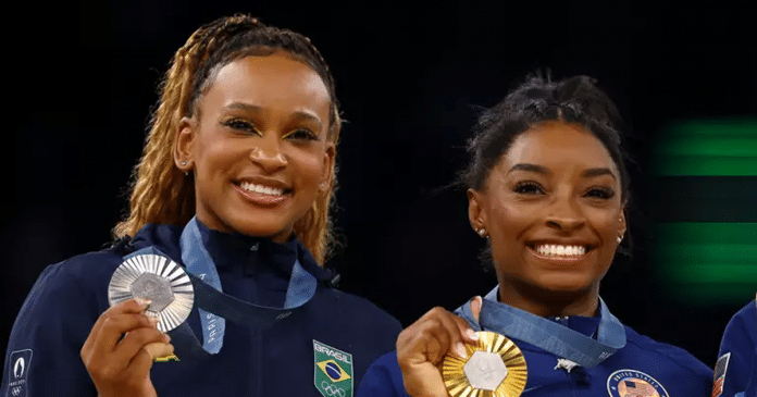 Simone Biles faz desabafo sobre Rebeca Andrade: “Não quero mais competir com ela”